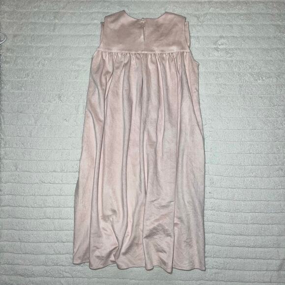 NWT Amelie et Sophie Light Pink Sleeveless Shift Dress with Ruffle Front - Picture 9 of 11